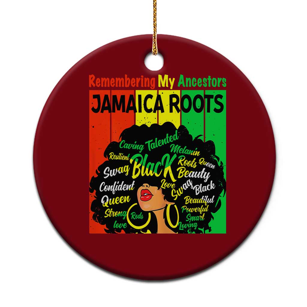 Proud Jamaican Afro Black Woman Ceramic Ornament Remembering My Ancestors Jamaica Pride TS10 1pc Red Print Your Wear