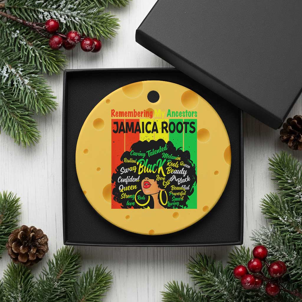 Proud Jamaican Afro Black Woman Ceramic Ornament Remembering My Ancestors Jamaica Pride TS10 1pc Yellow Cheese Print Your Wear