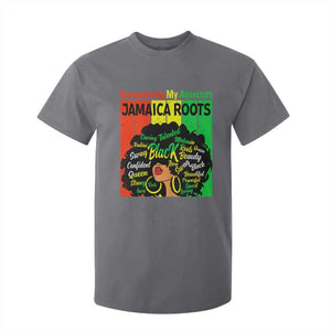 Proud Jamaican Afro Black Woman T Shirt For Kid Remembering My Ancestors Jamaica Pride TS10 Charcoal Print Your Wear