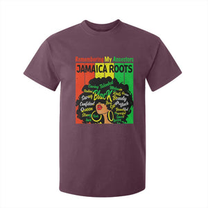 Proud Jamaican Afro Black Woman T Shirt For Kid Remembering My Ancestors Jamaica Pride TS10 Maroon Print Your Wear