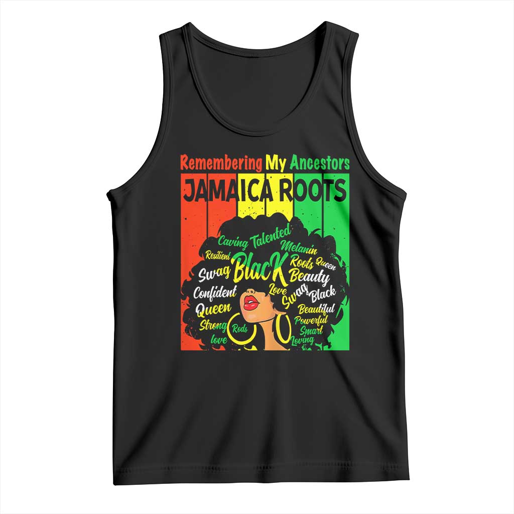 Proud Jamaican Afro Black Woman Tank Top Remembering My Ancestors Jamaica Pride TS10 Black Print Your Wear