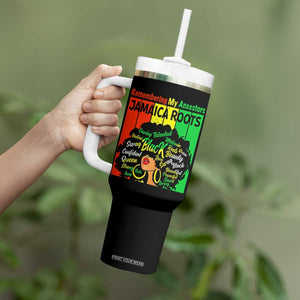 Proud Jamaican Afro Black Woman Tumbler With Handle Remembering My Ancestors Jamaica Pride TS10 Print Your Wear