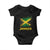 Jamaica Baby Onesie Retro Vintage Watercolors Sport Jamaican Flag TS10 Black Print Your Wear