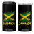 Jamaica 4 in 1 Can Cooler Tumbler Retro Vintage Watercolors Sport Jamaican Flag TS10 One Size: 16 oz Black Print Your Wear