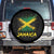 Jamaica Spare Tire Cover Retro Vintage Watercolors Sport Jamaican Flag TS10 No hole Black Print Your Wear