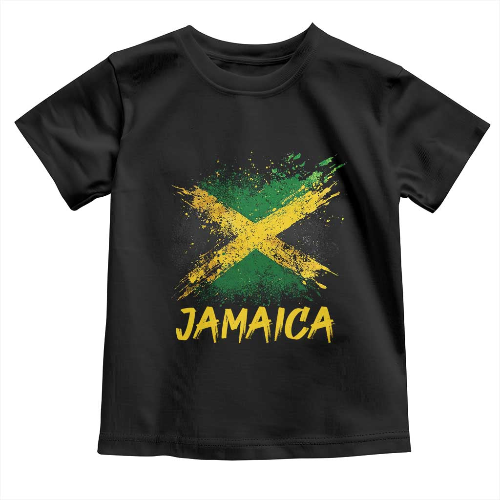 Jamaica Toddler T Shirt Retro Vintage Watercolors Sport Jamaican Flag TS10 Black Print Your Wear