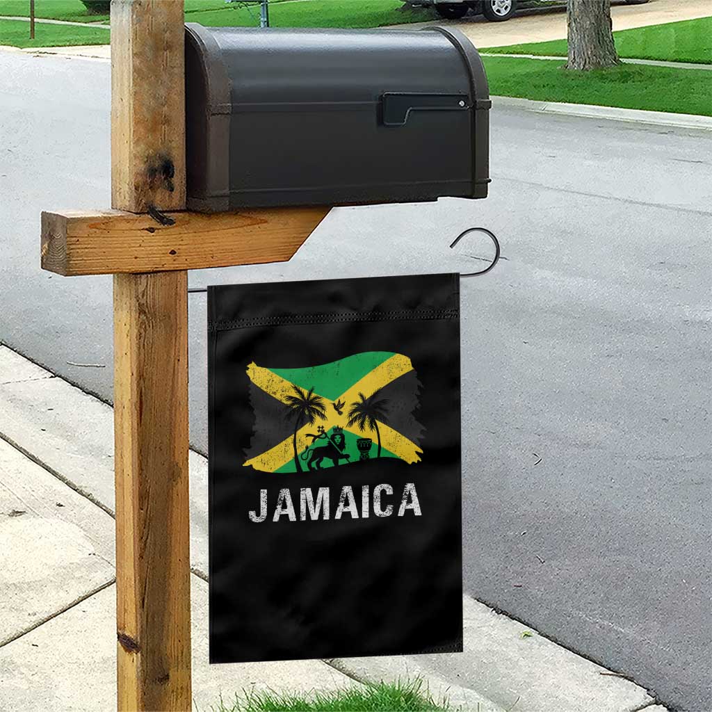 Jamaica Garden Flag Retro Vintage Jamaican Pride Flag Lion Of Judah TS10 Print Your Wear