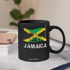 Jamaica Coffee Mug Retro Vintage Jamaican Pride Flag Lion Of Judah TS10 Print Your Wear
