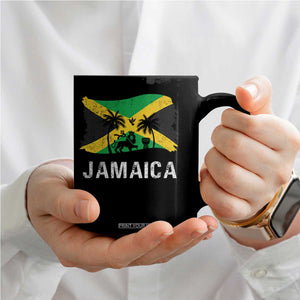 Jamaica Coffee Mug Retro Vintage Jamaican Pride Flag Lion Of Judah TS10 Print Your Wear