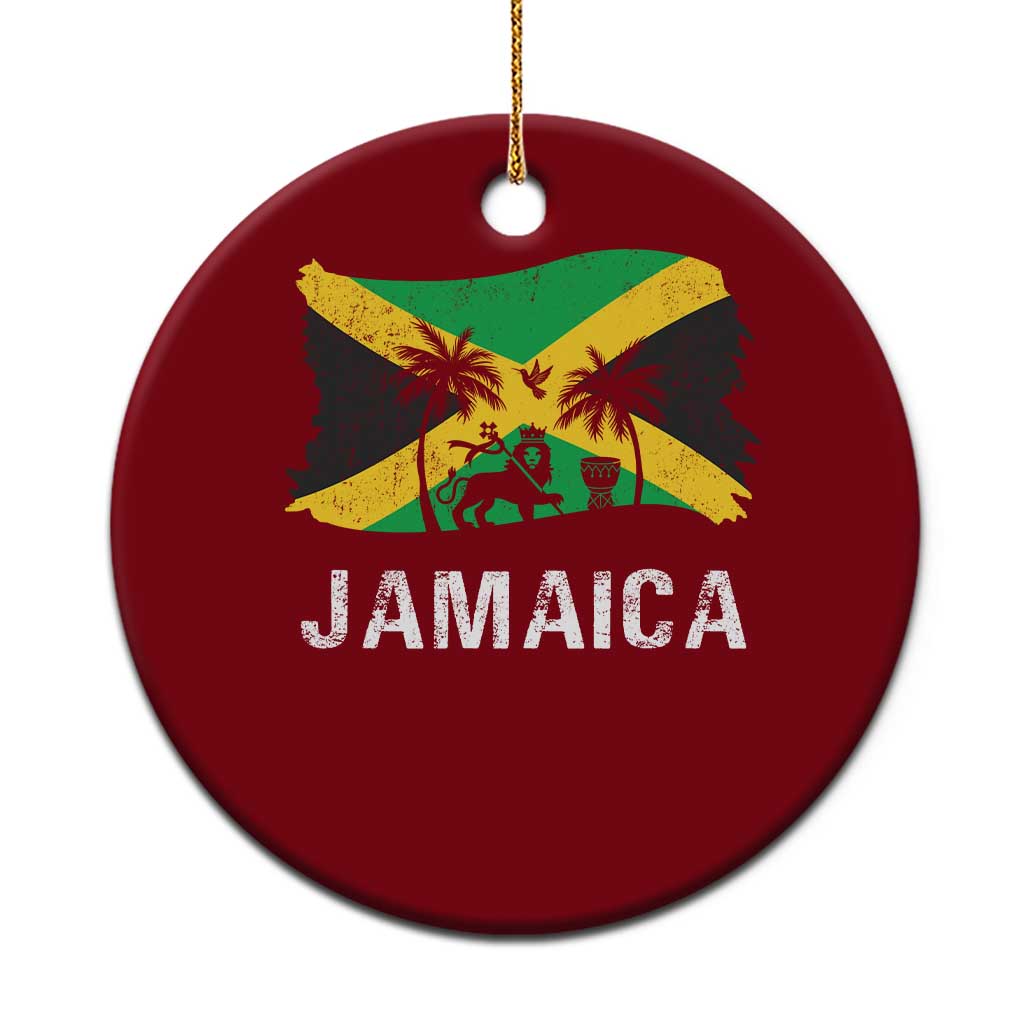 Jamaica Ceramic Ornament Retro Vintage Jamaican Pride Flag Lion Of Judah TS10 1pc Red Print Your Wear