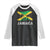 Jamaica Raglan Shirt Retro Vintage Jamaican Pride Flag Lion Of Judah TS10 Black White Print Your Wear