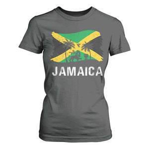 Jamaica T Shirt For Women Retro Vintage Jamaican Pride Flag Lion Of Judah TS10 Dark Heather Print Your Wear