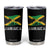 Jamaica Tumbler Cup Retro Vintage Jamaican Pride Flag Lion Of Judah TS10 Black Print Your Wear