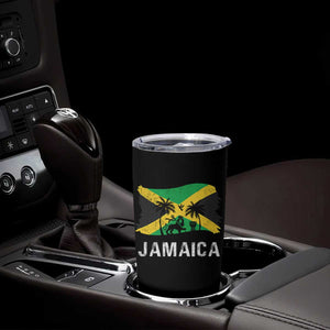 Jamaica Tumbler Cup Retro Vintage Jamaican Pride Flag Lion Of Judah TS10 Print Your Wear