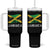 Jamaica Tumbler With Handle Retro Vintage Jamaican Pride Flag Lion Of Judah TS10 One Size: 40 oz Black Print Your Wear
