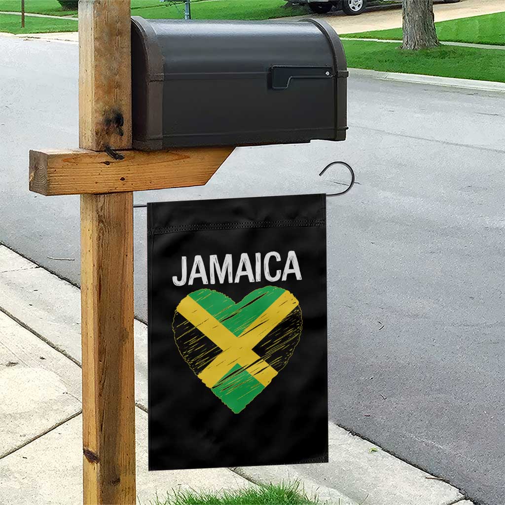 Jamaican Heart Flag Garden Flag Patriotic Jamaica Girls Proud Jamaican Roots TS10 Print Your Wear