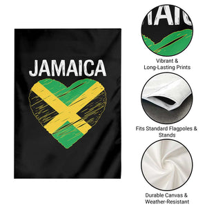 Jamaican Heart Flag Garden Flag Patriotic Jamaica Girls Proud Jamaican Roots TS10 Print Your Wear