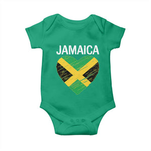 Jamaican Heart Flag Baby Onesie Patriotic Jamaica Girls Proud Jamaican Roots TS10 Irish Green Print Your Wear