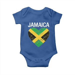 Jamaican Heart Flag Baby Onesie Patriotic Jamaica Girls Proud Jamaican Roots TS10 Royal Blue Print Your Wear