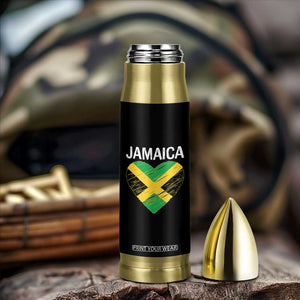 Jamaican Heart Flag Bullet Tumbler Patriotic Jamaica Girls Proud Jamaican Roots TS10 Print Your Wear