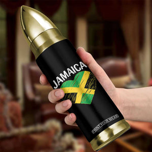 Jamaican Heart Flag Bullet Tumbler Patriotic Jamaica Girls Proud Jamaican Roots TS10 Print Your Wear