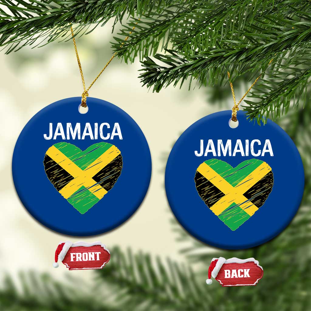 Jamaican Heart Flag Ceramic Ornament Patriotic Jamaica Girls Proud Jamaican Roots TS10 1pc Blue Print Your Wear
