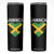 Jamaican Heart Flag Skinny Tumbler Patriotic Jamaica Girls Proud Jamaican Roots TS10 Black Print Your Wear