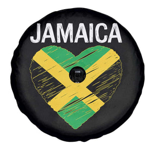 Jamaican Heart Flag Spare Tire Cover Patriotic Jamaica Girls Proud Jamaican Roots TS10 Print Your Wear