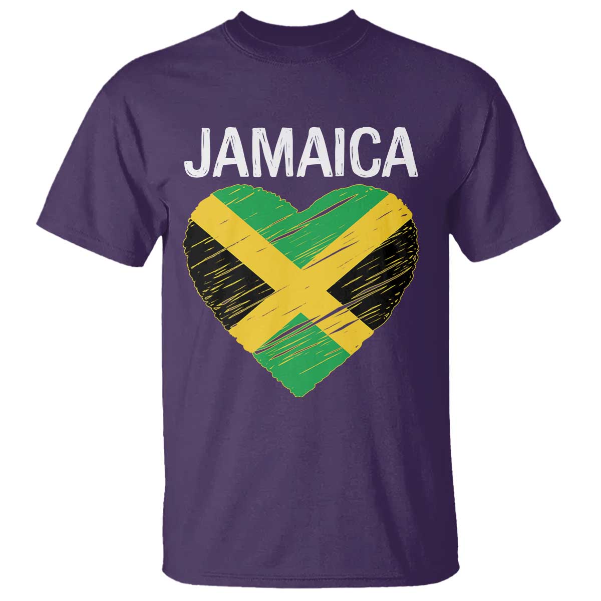 Jamaican Heart Flag T Shirt Patriotic Jamaica Girls Proud Jamaican Roots TS10 Purple Print Your Wear