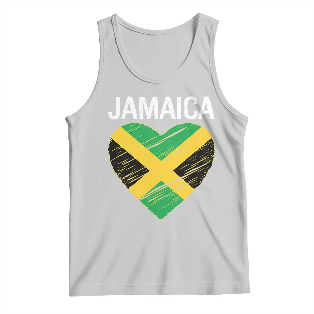 Jamaican Heart Flag Tank Top Patriotic Jamaica Girls Proud Jamaican Roots TS10 Ash Print Your Wear