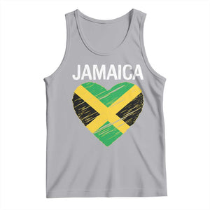 Jamaican Heart Flag Tank Top Patriotic Jamaica Girls Proud Jamaican Roots TS10 Athletic Heather Print Your Wear