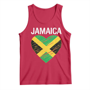 Jamaican Heart Flag Tank Top Patriotic Jamaica Girls Proud Jamaican Roots TS10 Red Print Your Wear