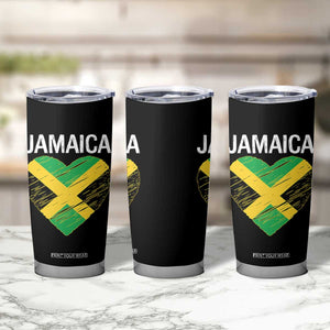 Jamaican Heart Flag Tumbler Cup Patriotic Jamaica Girls Proud Jamaican Roots TS10 Print Your Wear
