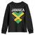 Jamaican Heart Flag Youth Sweatshirt Patriotic Jamaica Girls Proud Jamaican Roots TS10 Black Print Your Wear