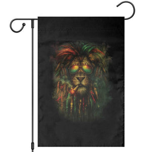 Rasta Reggae Lion Smoking Weed Garden Flag Jamaican Reggae Music and Weed Lovers TS10 Black Print Your Wear