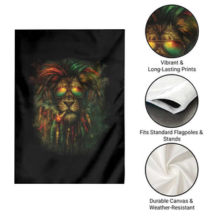 Rasta Reggae Lion Smoking Weed Garden Flag Jamaican Reggae Music and Weed Lovers TS10 Print Your Wear