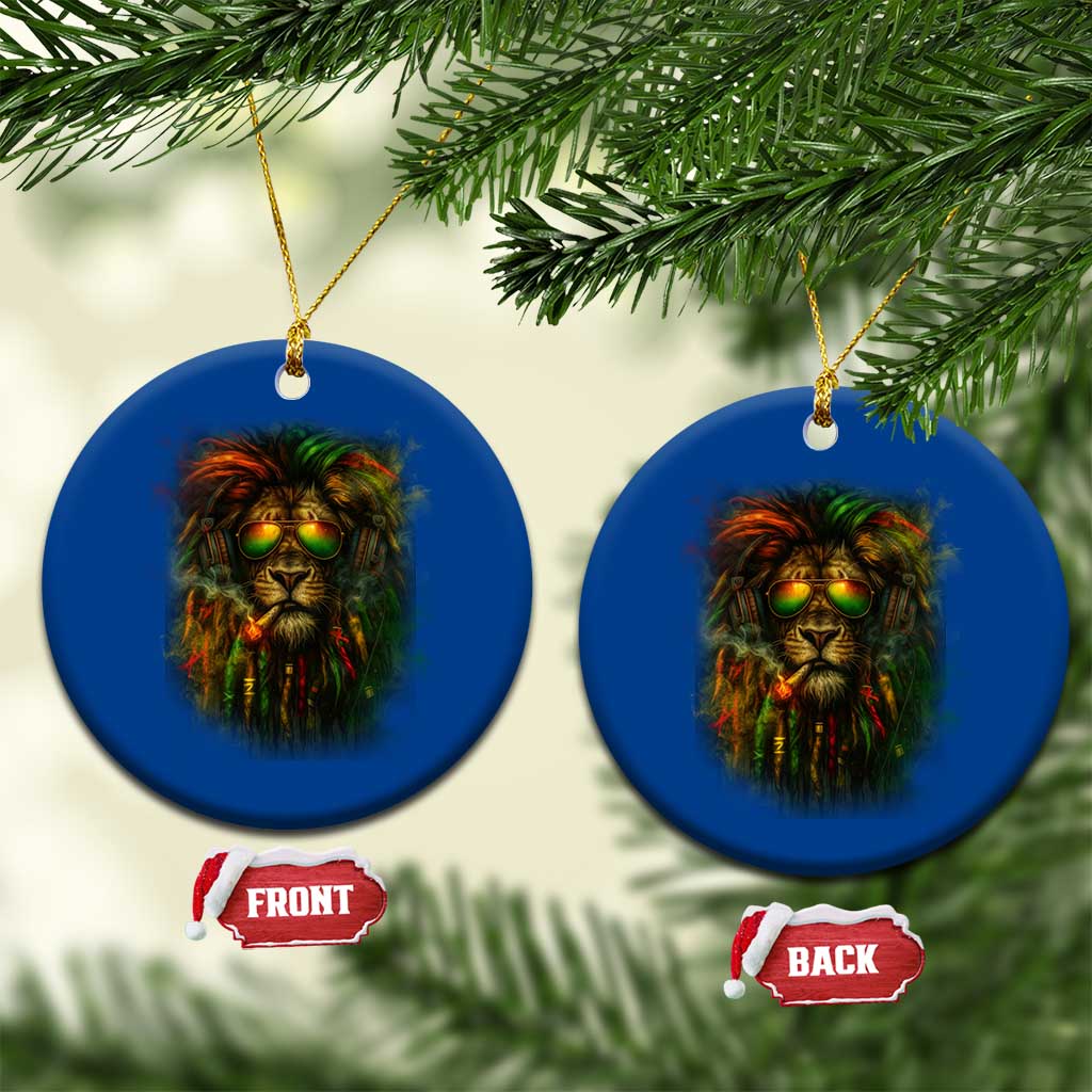 Rasta Reggae Lion Smoking Weed Ceramic Ornament Jamaican Reggae Music and Weed Lovers TS10 1pc Blue Print Your Wear