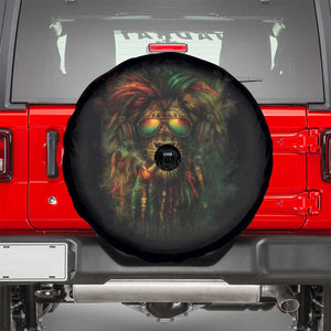 Rasta Reggae Lion Smoking Weed Spare Tire Cover Jamaican Reggae Music and Weed Lovers TS10 Black Print Your Wear