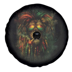 Rasta Reggae Lion Smoking Weed Spare Tire Cover Jamaican Reggae Music and Weed Lovers TS10 Print Your Wear
