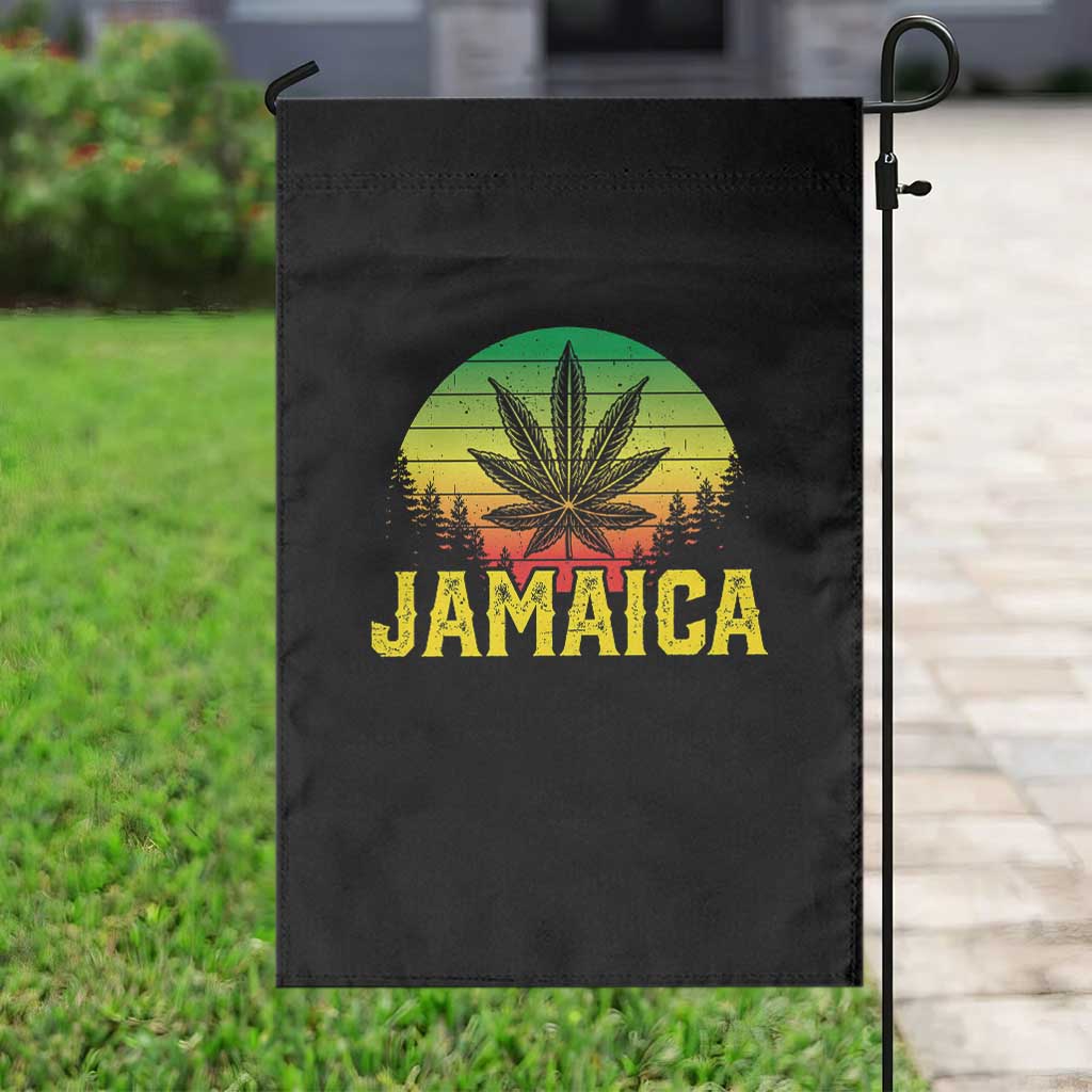 Jamaica Stoner Garden Flag Rasta Sunset Cannabis Marijuana Weed Lovers 420 TS10 Print Your Wear