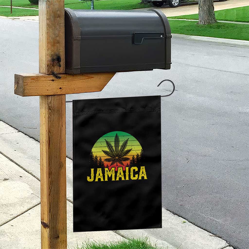 Jamaica Stoner Garden Flag Rasta Sunset Cannabis Marijuana Weed Lovers 420 TS10 Print Your Wear