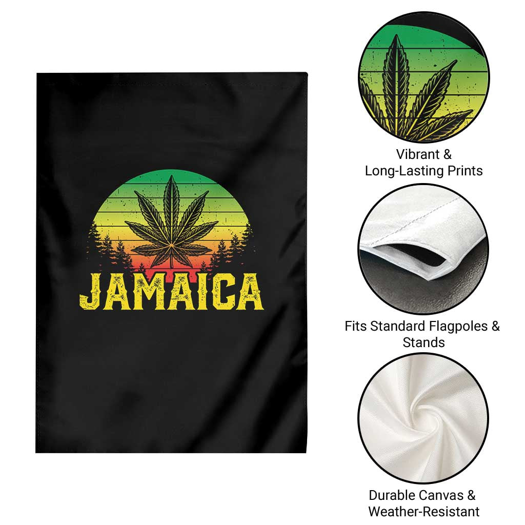 Jamaica Stoner Garden Flag Rasta Sunset Cannabis Marijuana Weed Lovers 420 TS10 Print Your Wear
