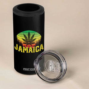 Jamaica Stoner 4 in 1 Can Cooler Tumbler Rasta Sunset Cannabis Marijuana Weed Lovers 420 TS10 Print Your Wear