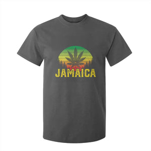 Jamaica Stoner T Shirt For Kid Rasta Sunset Cannabis Marijuana Weed Lovers 420 TS10 Dark Heather Print Your Wear