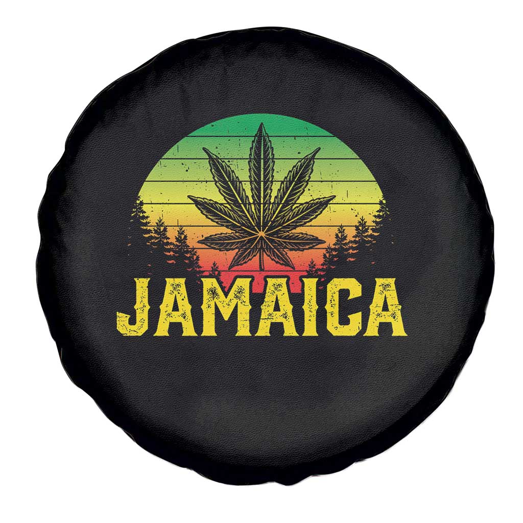 Jamaica Stoner Spare Tire Cover Rasta Sunset Cannabis Marijuana Weed Lovers 420 TS10 Print Your Wear