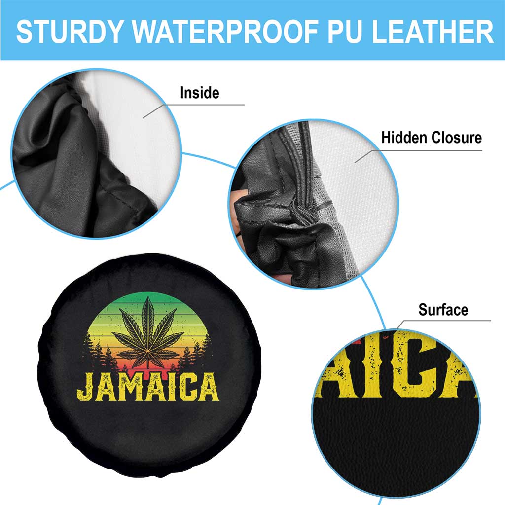 Jamaica Stoner Spare Tire Cover Rasta Sunset Cannabis Marijuana Weed Lovers 420 TS10 Print Your Wear