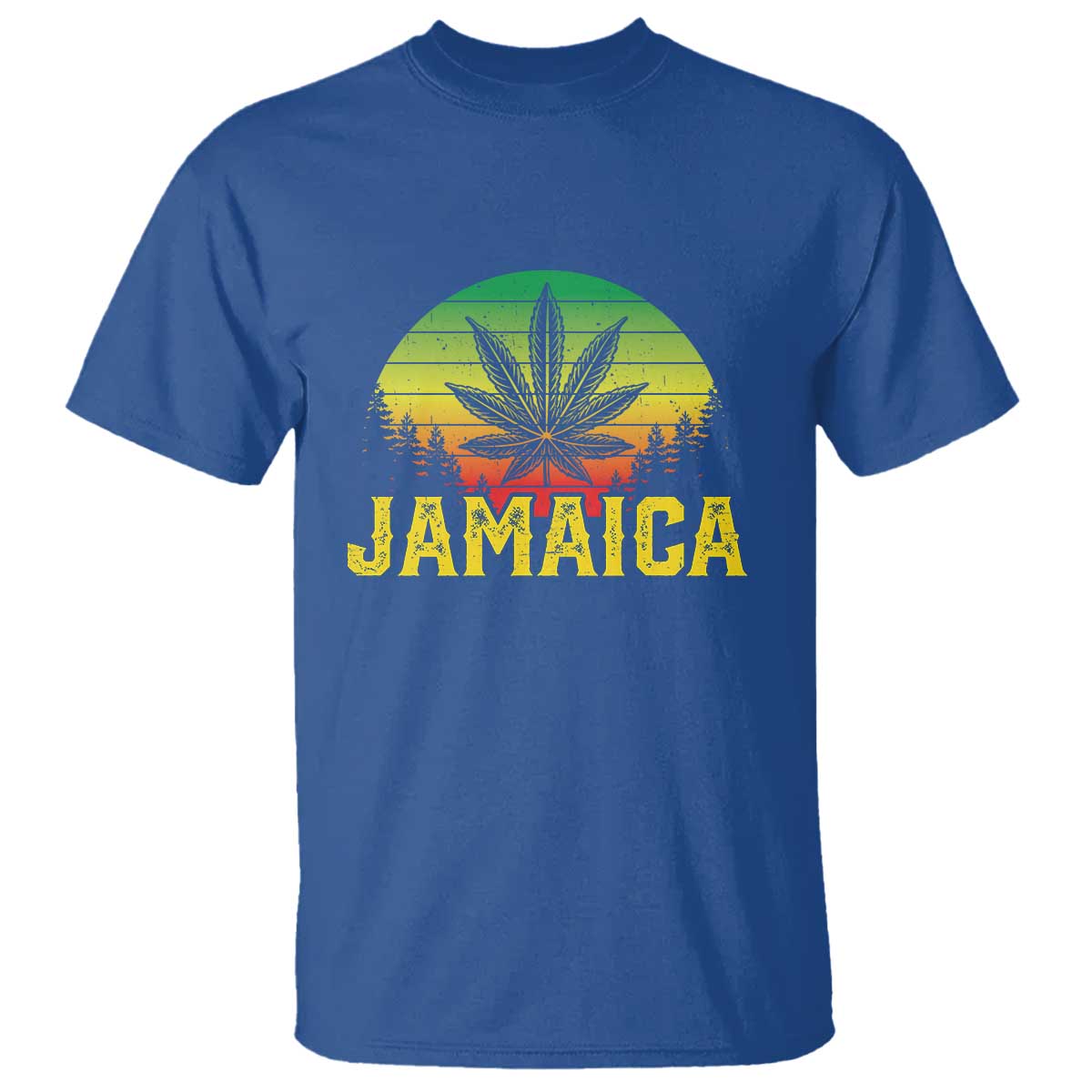 Jamaica Stoner T Shirt Rasta Sunset Cannabis Marijuana Weed Lovers 420 TS10 Royal Blue Print Your Wear