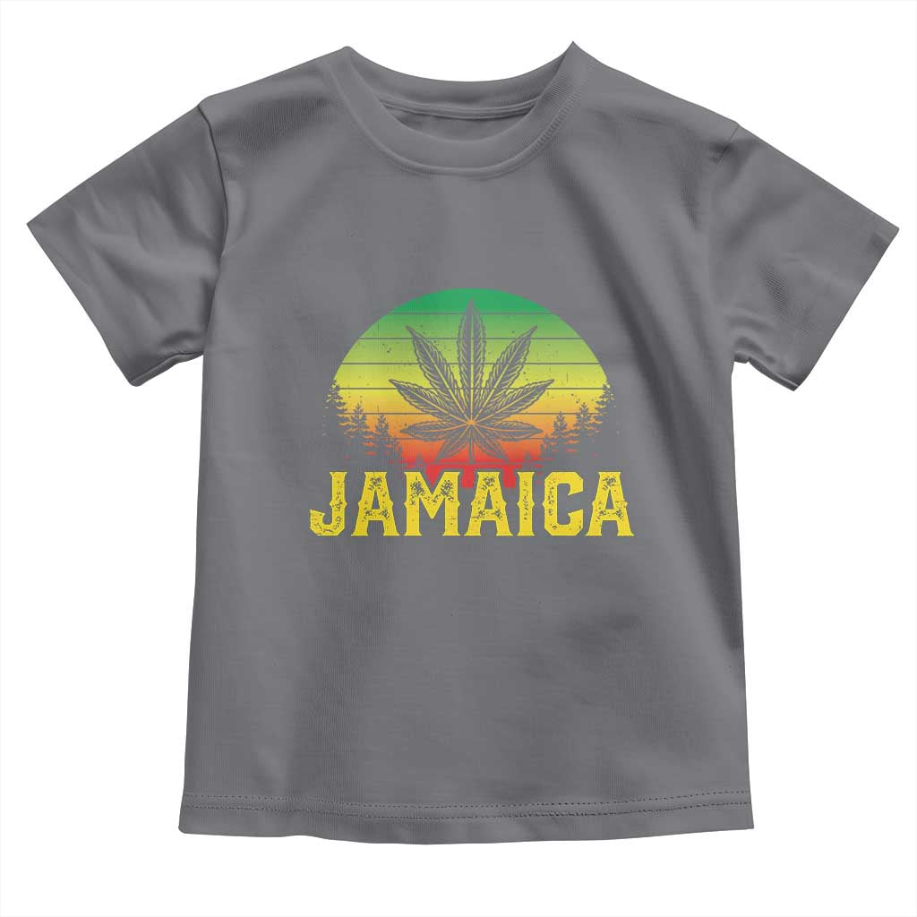 Jamaica Stoner Toddler T Shirt Rasta Sunset Cannabis Marijuana Weed Lovers 420 TS10 Charcoal Print Your Wear