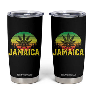 Jamaica Stoner Tumbler Cup Rasta Sunset Cannabis Marijuana Weed Lovers 420 TS10 Black Print Your Wear