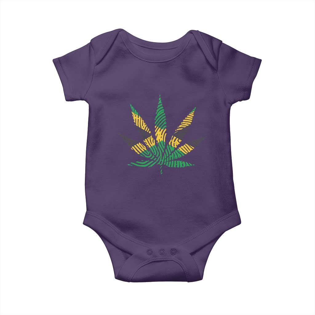 Jamaica Flag Cannabis Baby Onesie Funny Stoner Weed Lovers Marijuana 420 TS10 Purple Print Your Wear